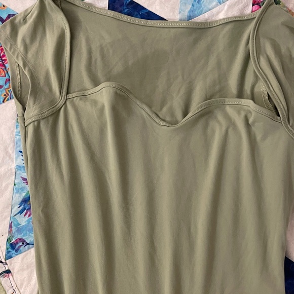 SHEIN Sage Green Off-Shoulder bodysuit - Picture 1 of 6